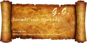 Germányi Otelló névjegykártya